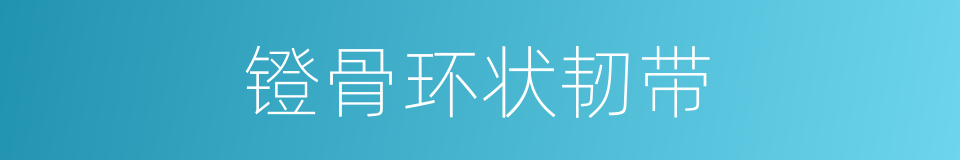 镫骨环状韧带的同义词