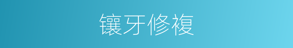 镶牙修複的同义词