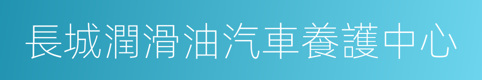 長城潤滑油汽車養護中心的同義詞