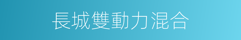 長城雙動力混合的同義詞