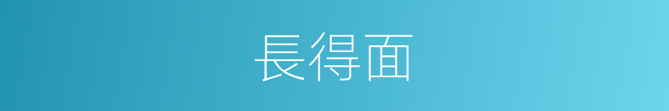 長得面的同義詞
