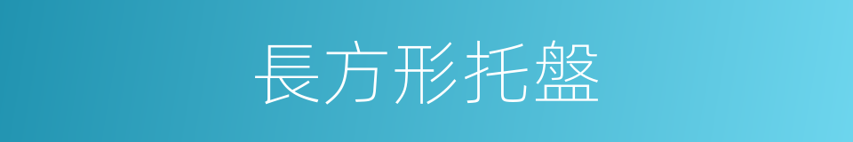 長方形托盤的同義詞