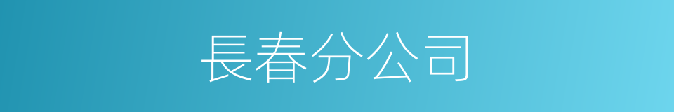 長春分公司的同義詞