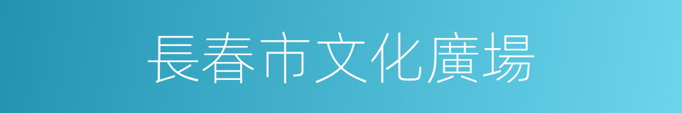 長春市文化廣場的同義詞