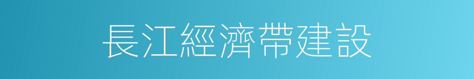 長江經濟帶建設的同義詞