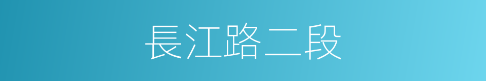 長江路二段的同義詞