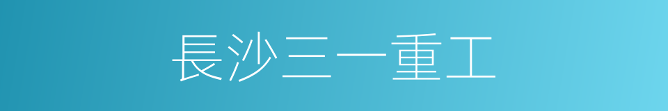 長沙三一重工的同義詞