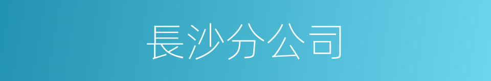 長沙分公司的同義詞