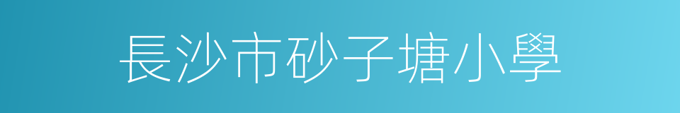 長沙市砂子塘小學的同義詞