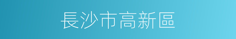 長沙市高新區的同義詞