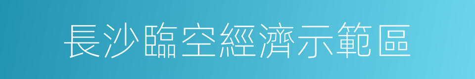 長沙臨空經濟示範區的同義詞