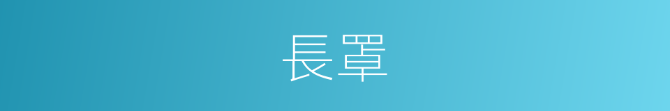 長罩的同義詞