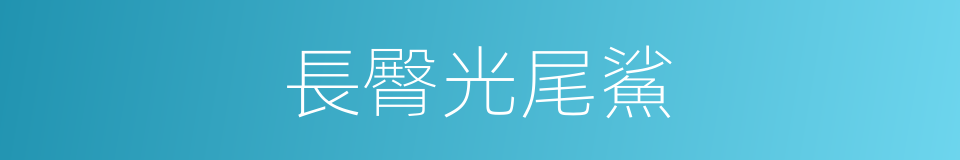 長臀光尾鯊的同義詞