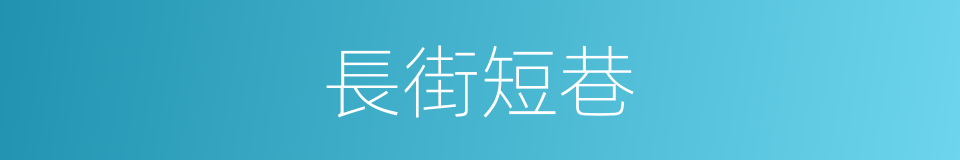 長街短巷的意思