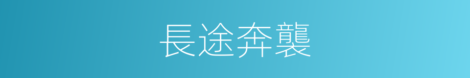 長途奔襲的意思