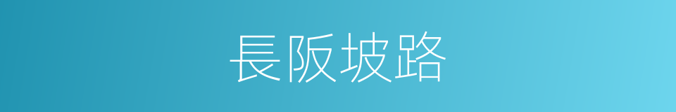 長阪坡路的同義詞