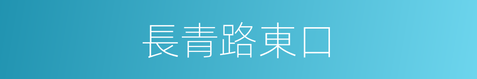 長青路東口的同義詞