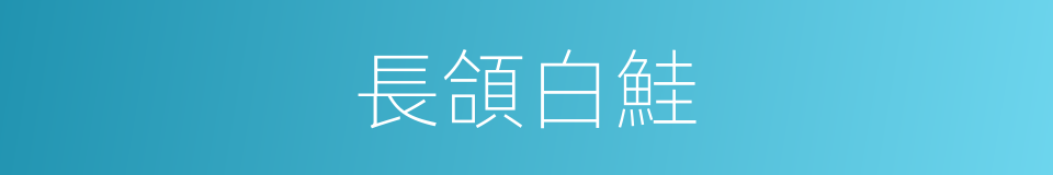 長頜白鮭的同義詞