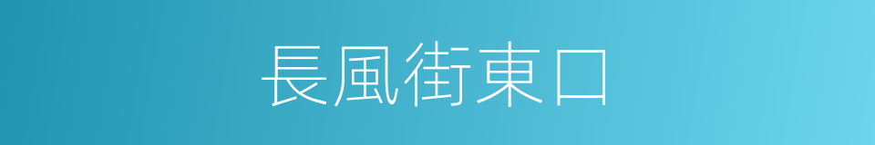 長風街東口的同義詞