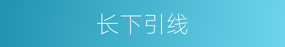 长下引线的同义词