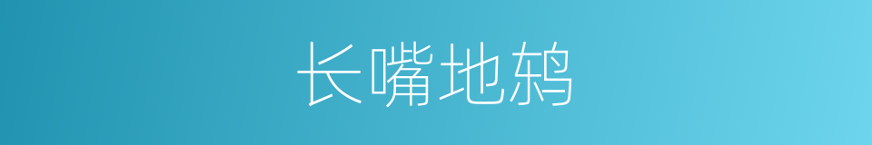 长嘴地鸫的同义词