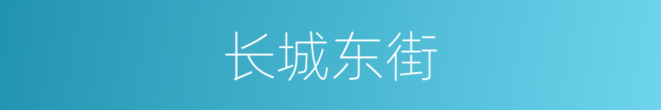 长城东街的同义词