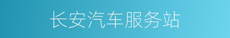长安汽车服务站的同义词