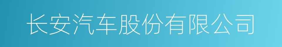 长安汽车股份有限公司的同义词