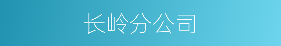 长岭分公司的同义词