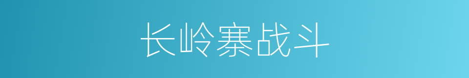 长岭寨战斗的同义词