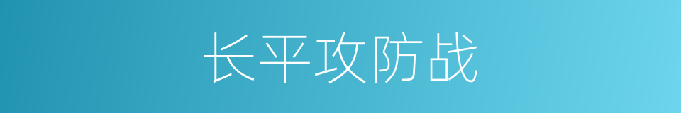 长平攻防战的同义词