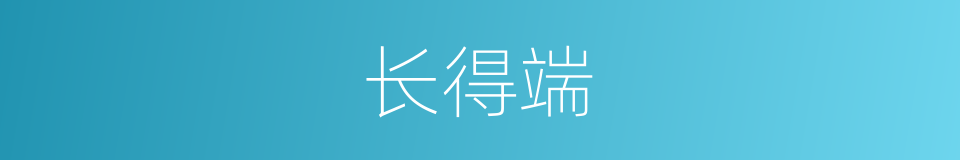 长得端的同义词