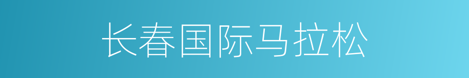 长春国际马拉松的同义词