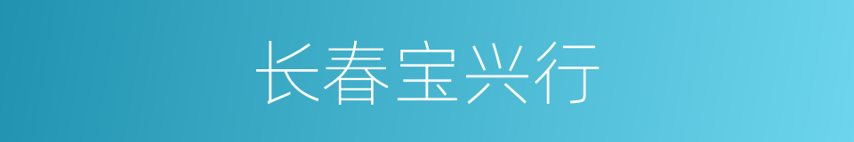 长春宝兴行的同义词