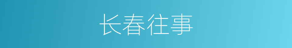 长春往事的同义词
