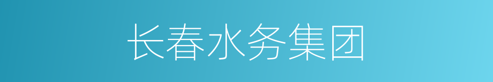 长春水务集团的同义词