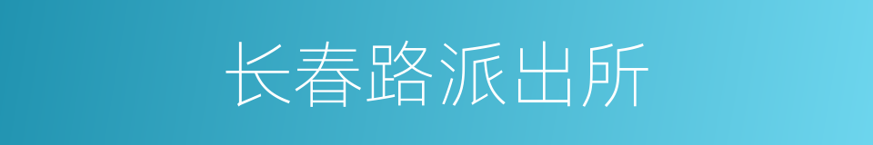 长春路派出所的同义词