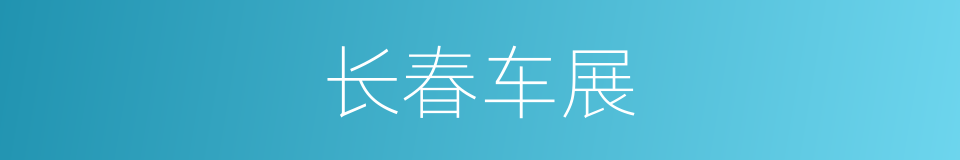 长春车展的同义词