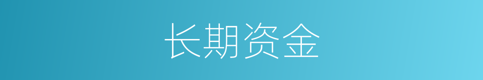长期资金的同义词