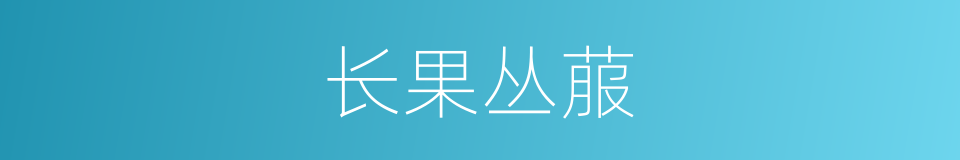 长果丛菔的同义词