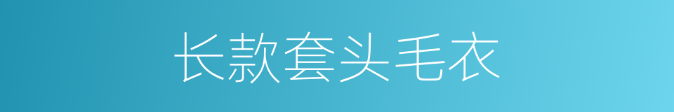 长款套头毛衣的同义词