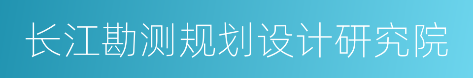 长江勘测规划设计研究院的同义词