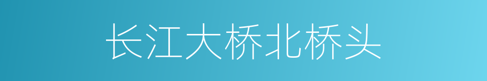 长江大桥北桥头的同义词