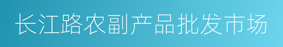 长江路农副产品批发市场的同义词