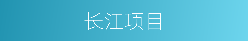 长江项目的同义词