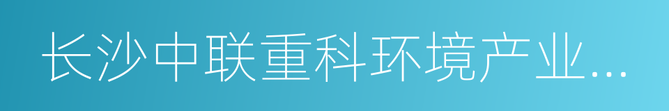 长沙中联重科环境产业有限公司的同义词