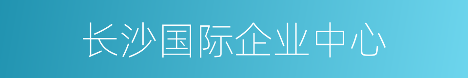 长沙国际企业中心的同义词