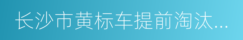 长沙市黄标车提前淘汰财政补贴实施办法的同义词