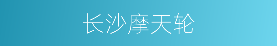 长沙摩天轮的同义词