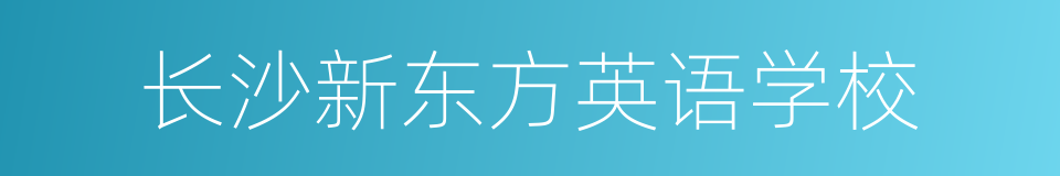 长沙新东方英语学校的同义词